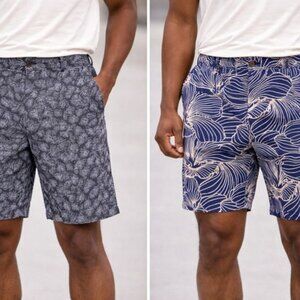 Pair Goodfellow Cotton Stretch Activewear Graphic Designed Shorts 42 NWT